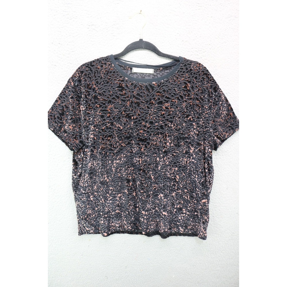 We The Free Velvet Burnout Semi Sheer Blouse-Size XS-Whimsigoth-BOHO